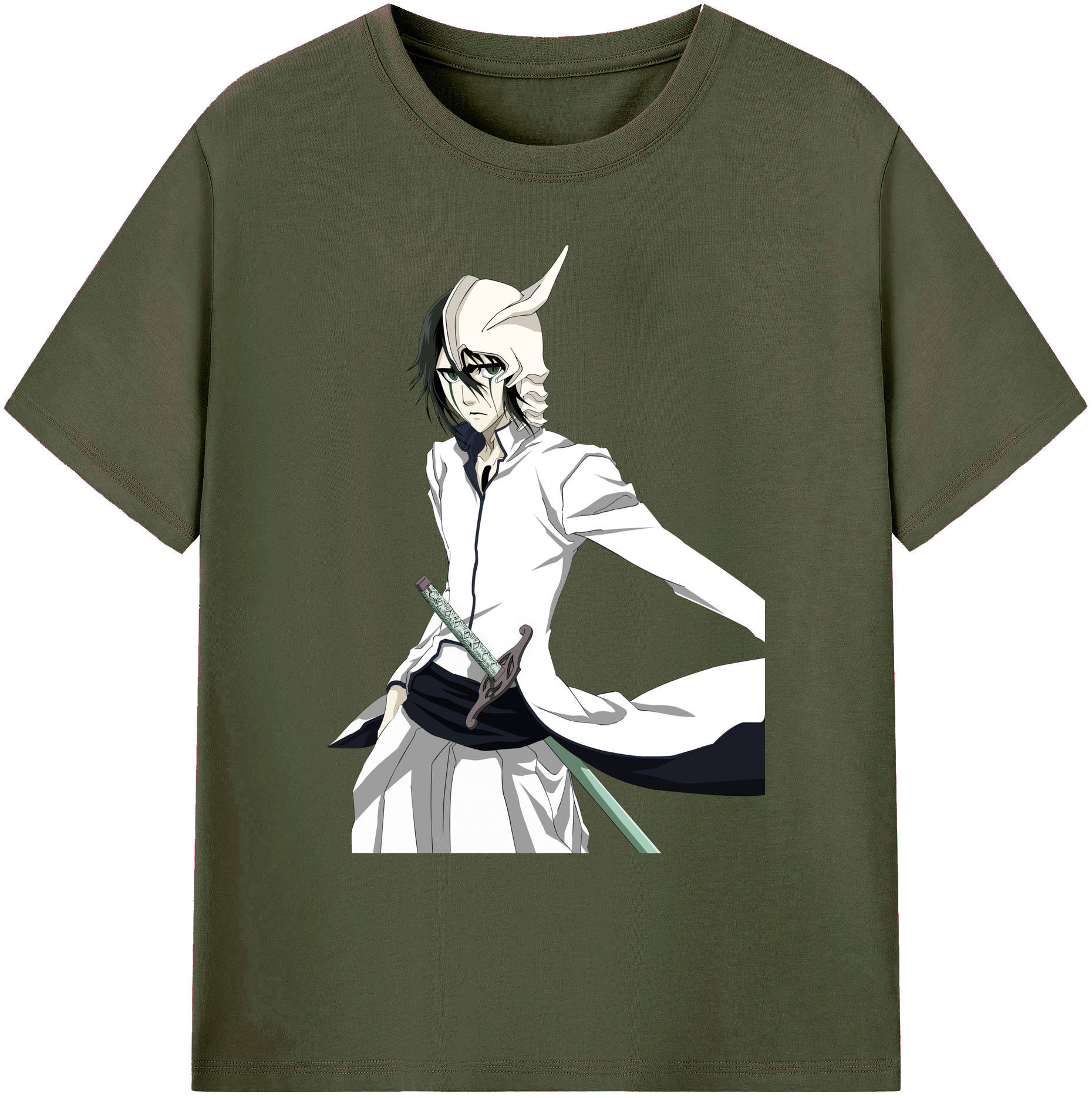 （画像用） ブリーチ ウルキオラ·シファー BLEACH Ulquiorra cifer 綿100％ メンズ半袖Tシャツ｜肌触りやわらか＆通気性